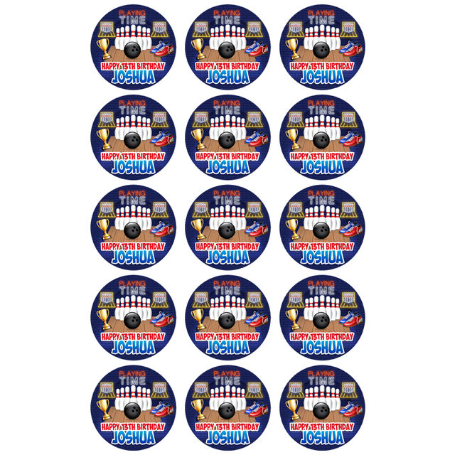 Bowling (Cupcake Toppers)