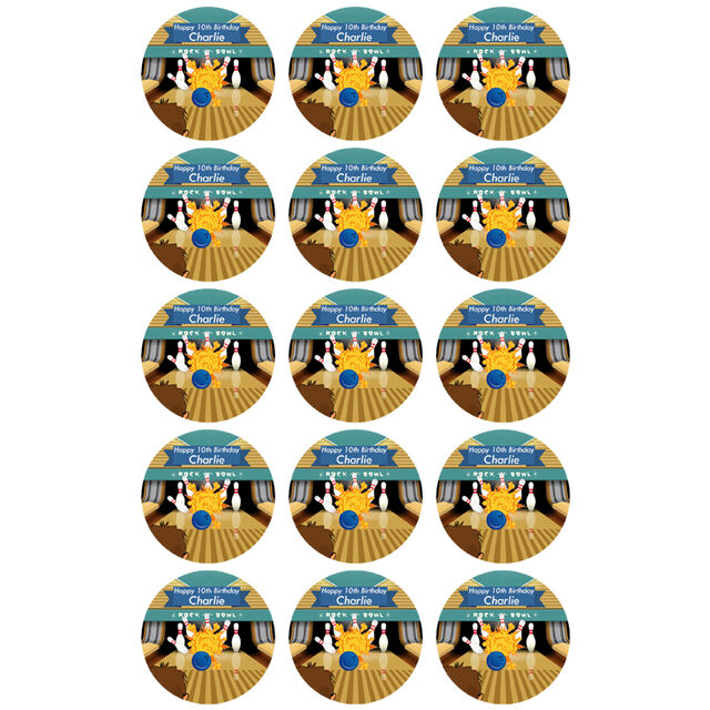 Bowling (Cupcake Toppers)