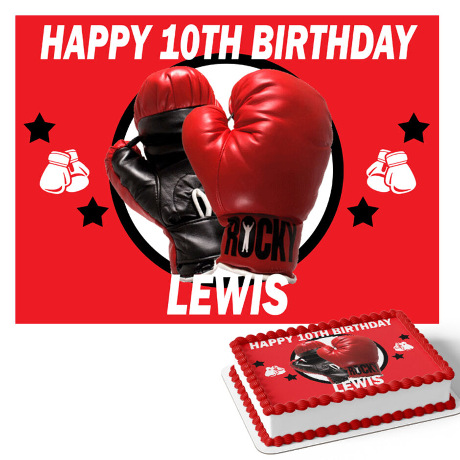 Boxing-Personalised-Rectangle-Edible-Cake-Topper-Main-Image