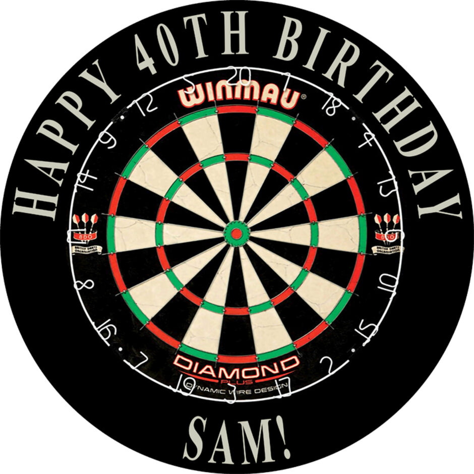Darts-Personalised-Round-Edible-Cake-Topper