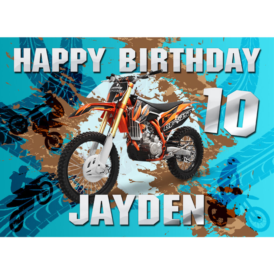 Dirt-Bike-Personalised-Rectangle-Edible-Cake-Topper-Blue