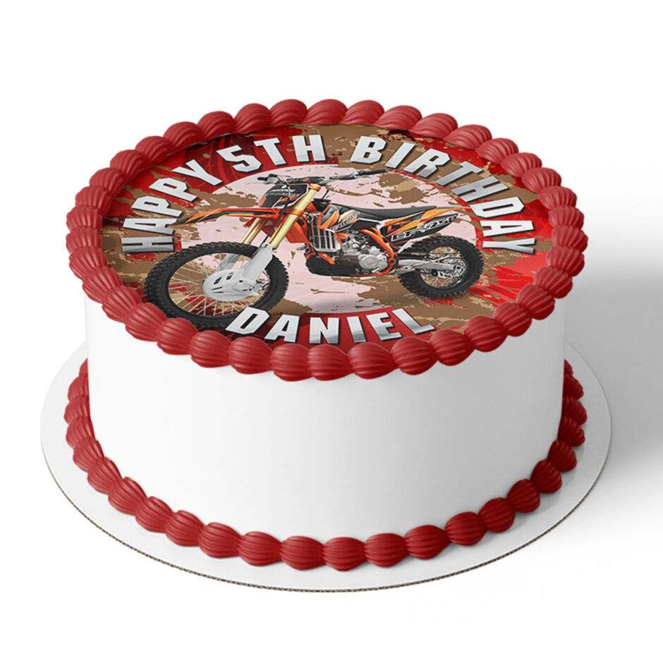 Dirt-Bike-Personalised-Round-Edible-Cake-Topper-Red-a