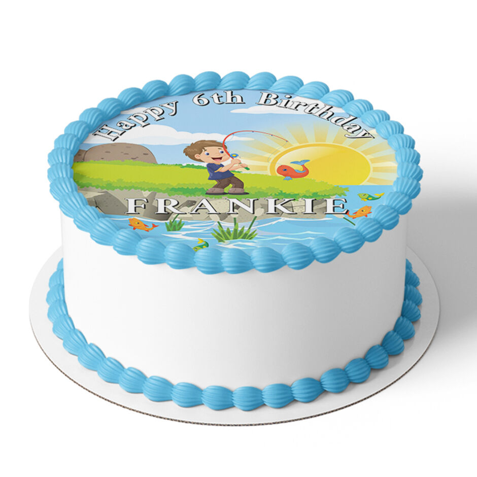 Fishing-Personalised-Round-Edible-Cake-Topper-f