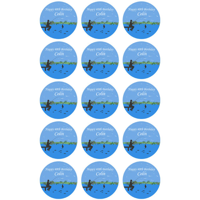 Fishing (Cupcake Toppers)