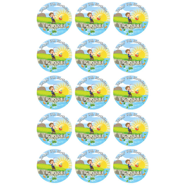 Fishing (Cupcake Toppers)