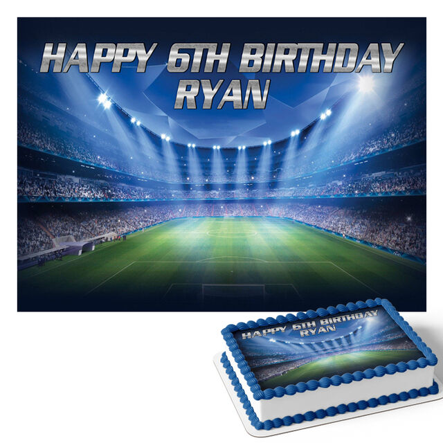 Football Stadium (Rectangle Cake Topper)