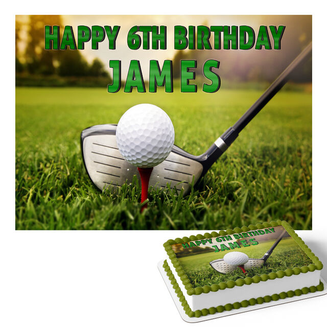 Golf (Rectangle Cake Topper)