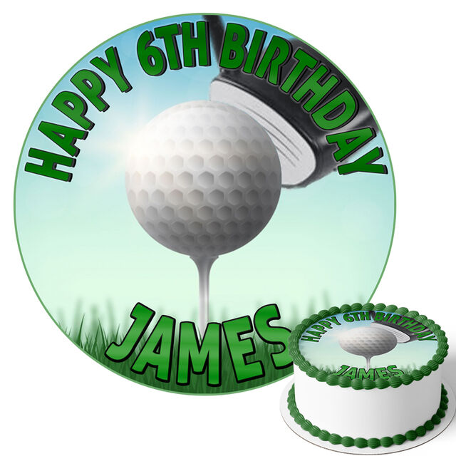 Golf (Round Cake Topper)