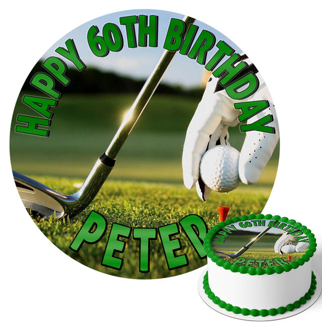 Golf (Round Cake Topper)