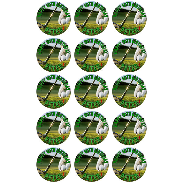 Golf (Cupcake Toppers)