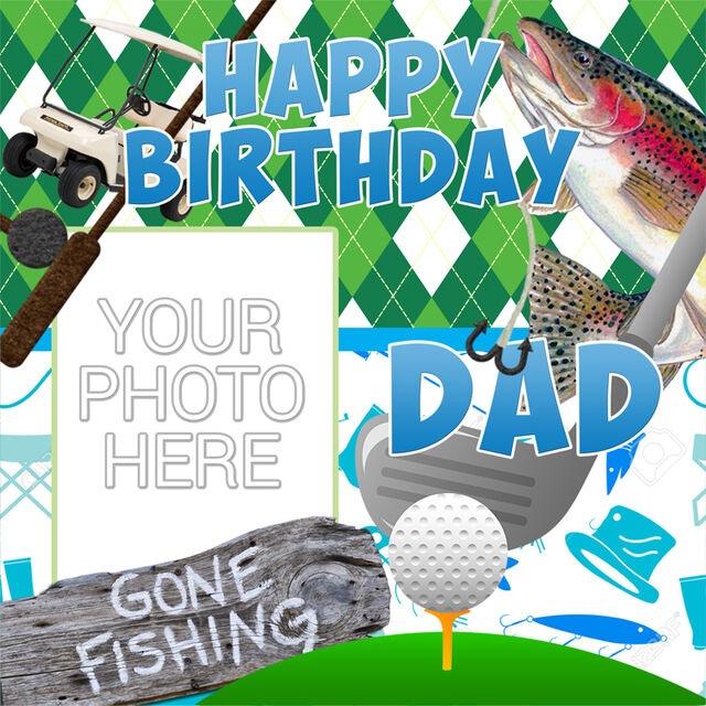 Golf (Square Cake Topper)