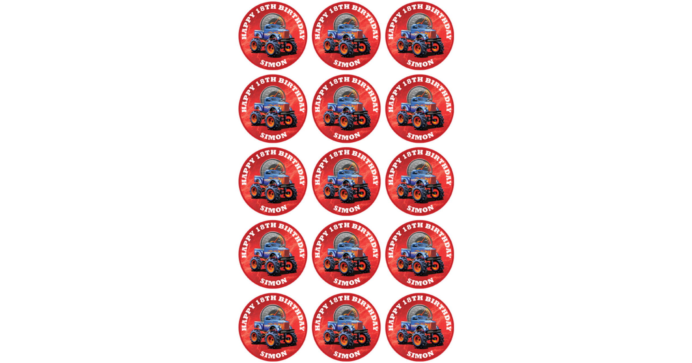 Monster Truck (Cupcake Toppers)