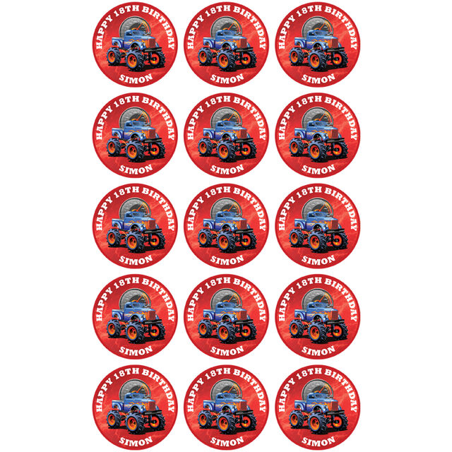 Monster Truck (Cupcake Toppers)