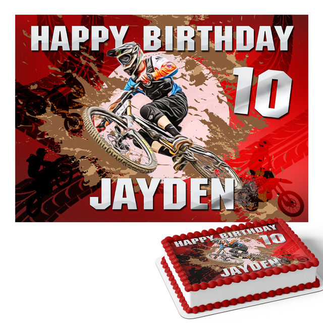 Mountain Bike (Rectangle Cake Topper)