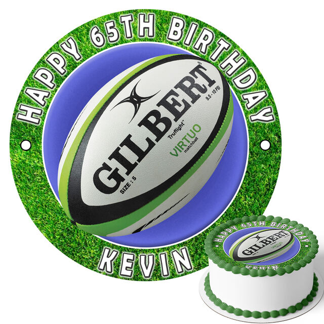 Rugby (Round Cake Topper)