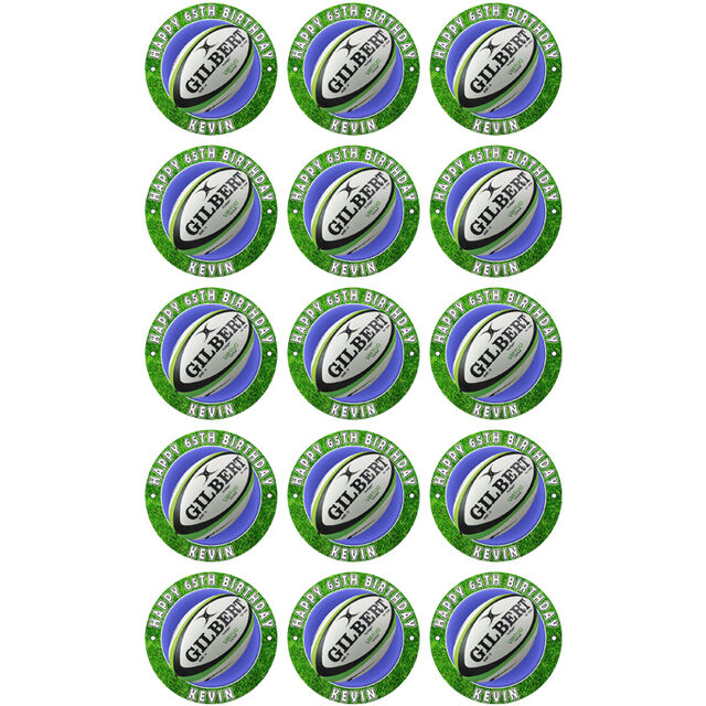 Rugby (Cupcake Toppers)