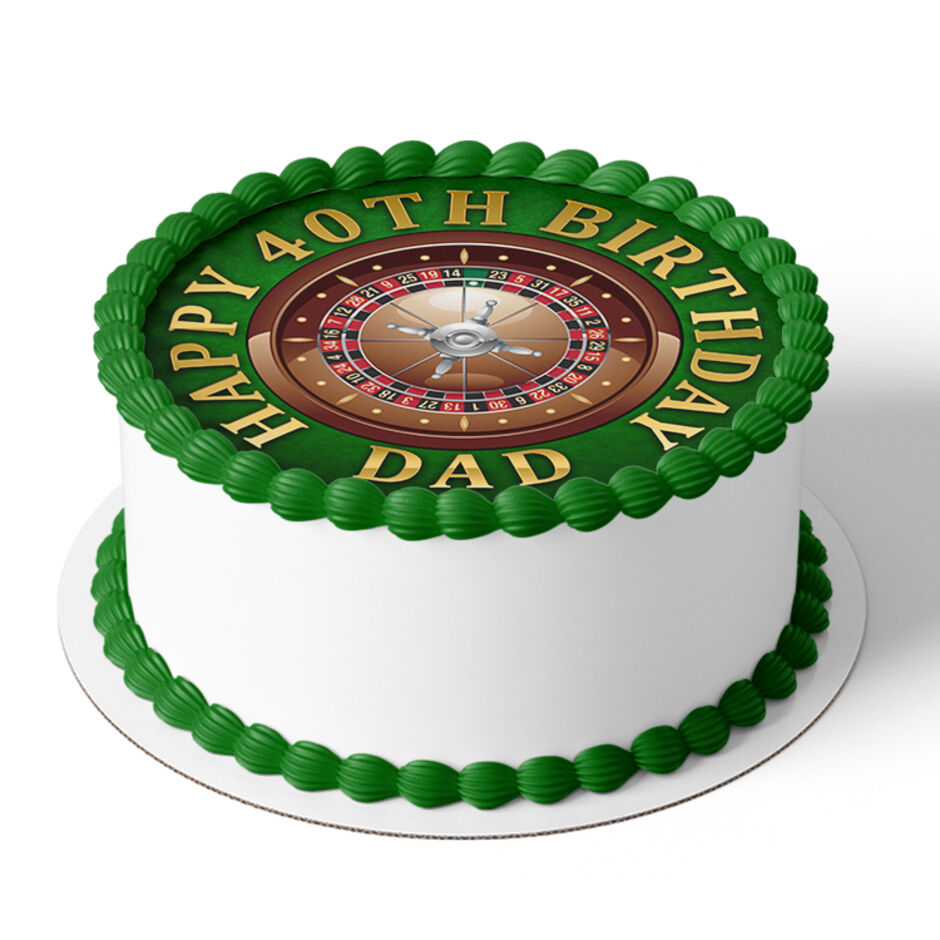 Russian-Roulette-Personalised-Round-Edible-Cake-Topper-Cake-View