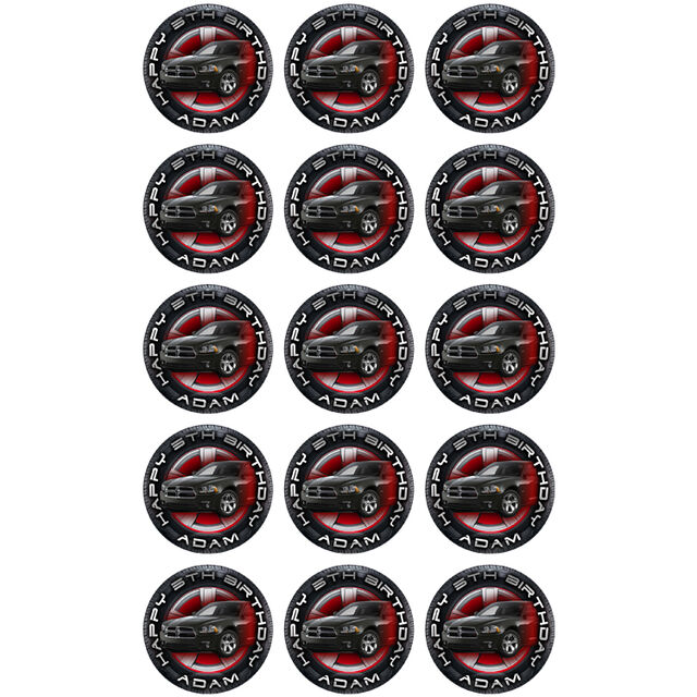 Dodge Car (Cupcake Toppers)