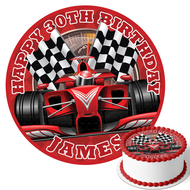 Racing Car (Round Cake Topper)
