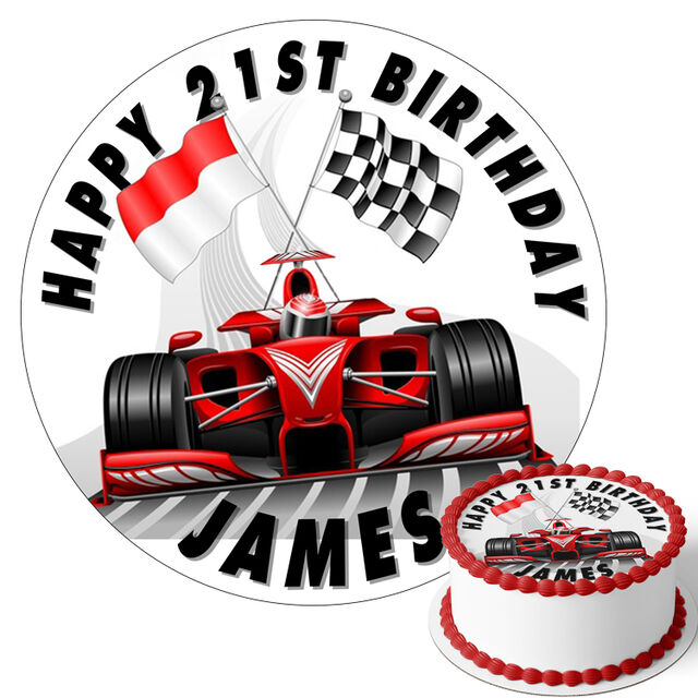 Racing Car (Round Cake Topper)