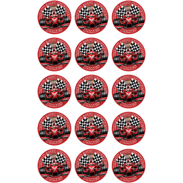 Racing Car (Cupcake Toppers)