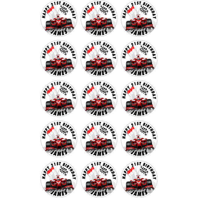 Racing Car (Cupcake Toppers)