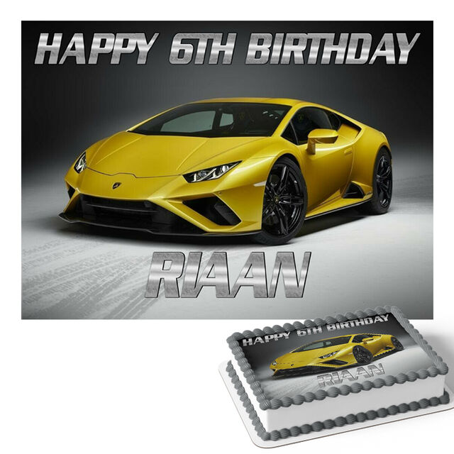 Sports Car (Rectangle Cake Topper)