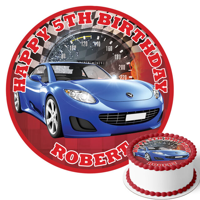 Sports Car (Round Cake Topper)