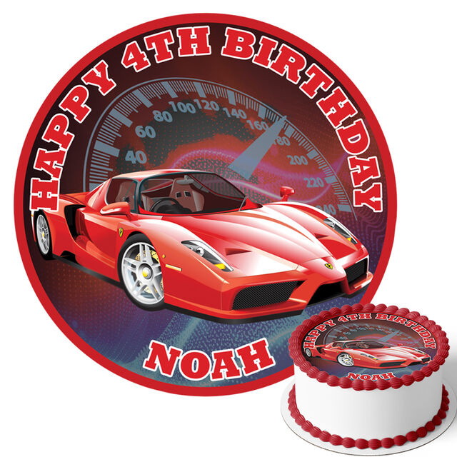 Sports Car (Round Cake Topper)