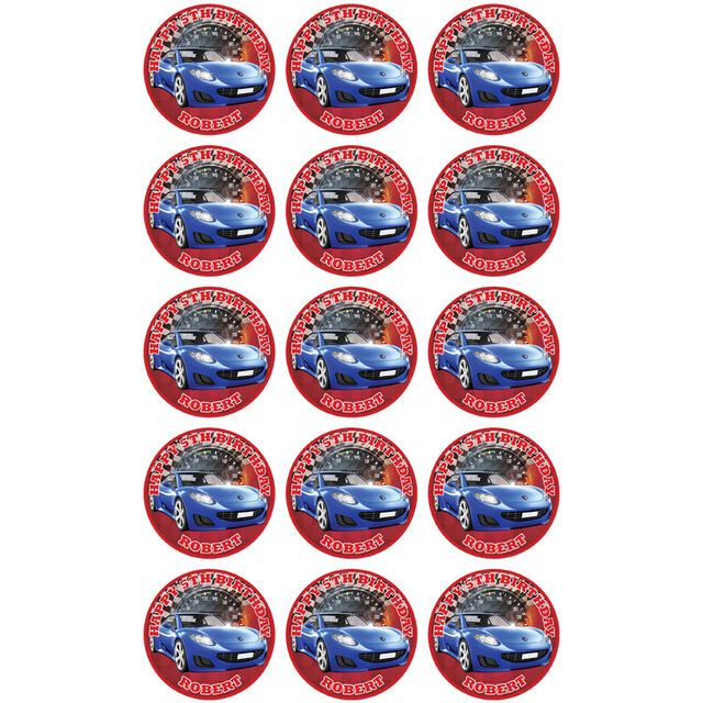 Sports Car (Cupcake Toppers)