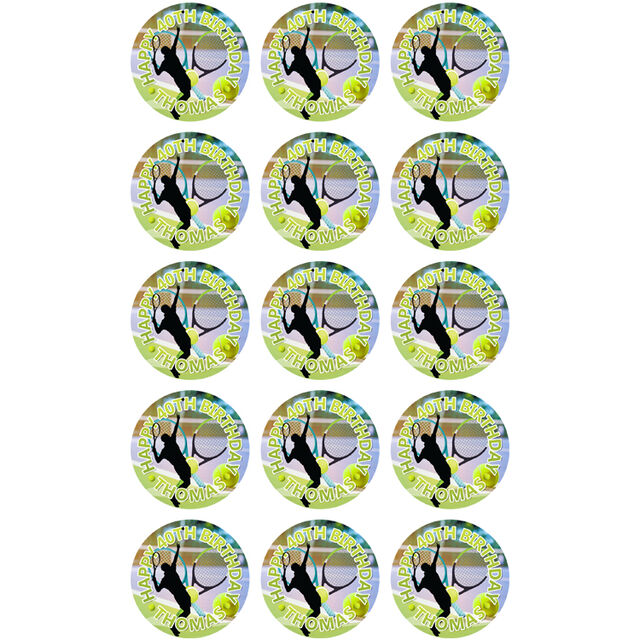 Tennis (Cupcake Toppers)