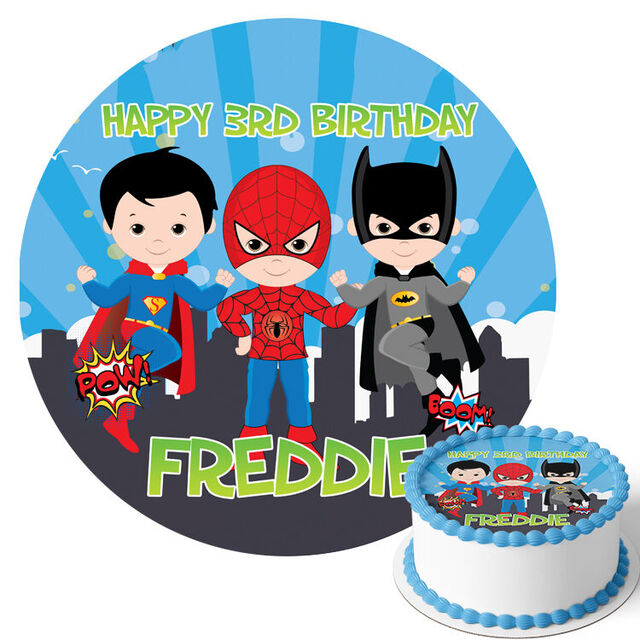 Superheros (Round Cake Topper)