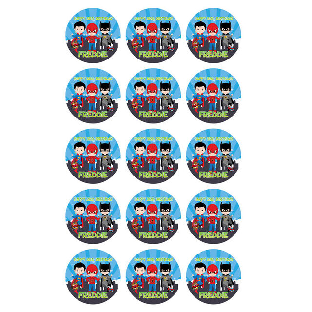 Superheros (Cupcake Toppers)