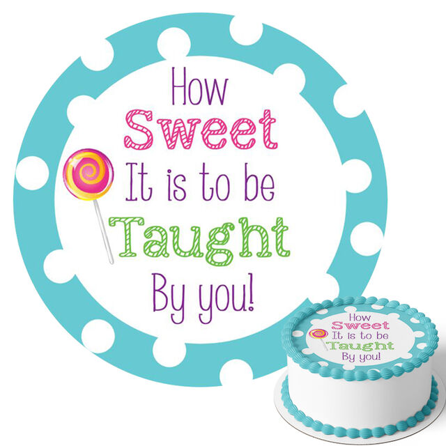 Teacher (Round Cake Topper)