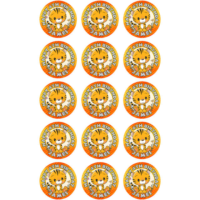 Cute Tiger  (Cupcake Toppers)