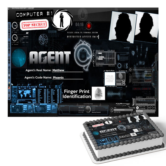 Top Secret (Rectangle Cake Topper)