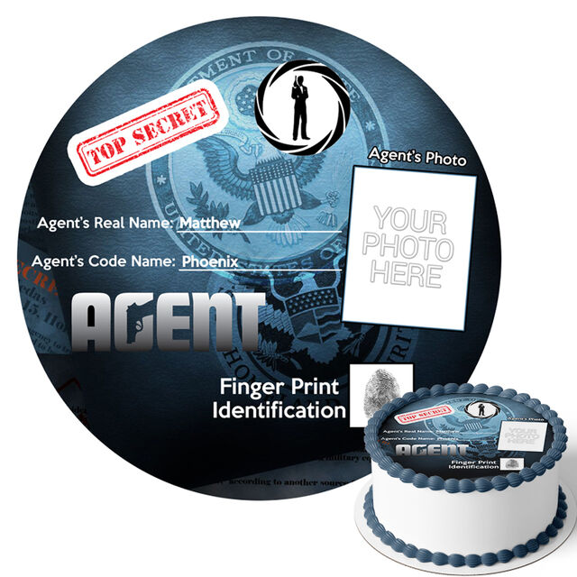 Top Secret (Round Cake Topper)