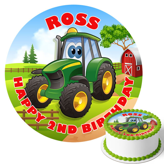 Tractor (Round Cake Topper)