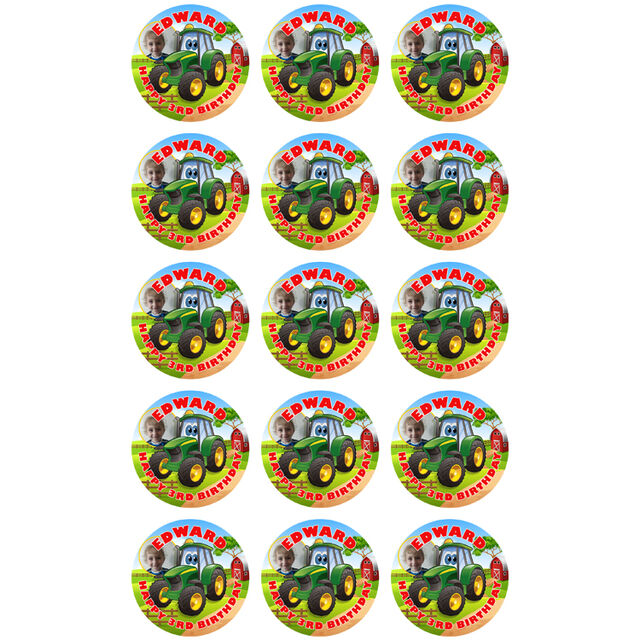 Tractor + Photo (Cupcake Toppers)