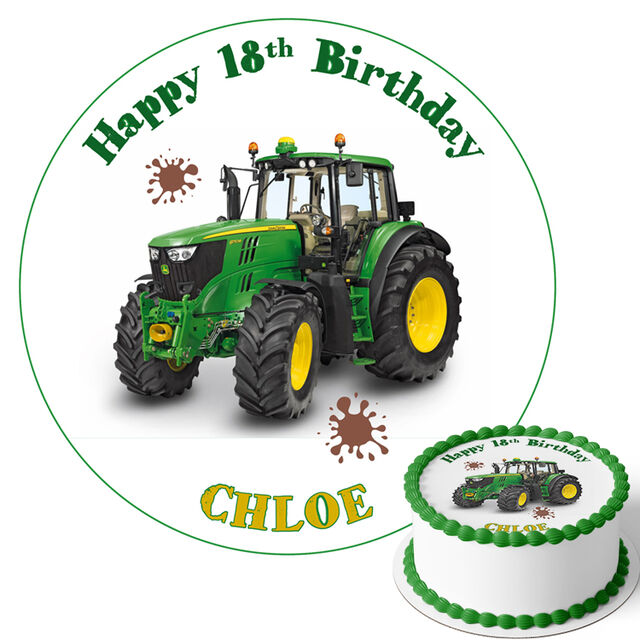 Tractor (Round Cake Topper)
