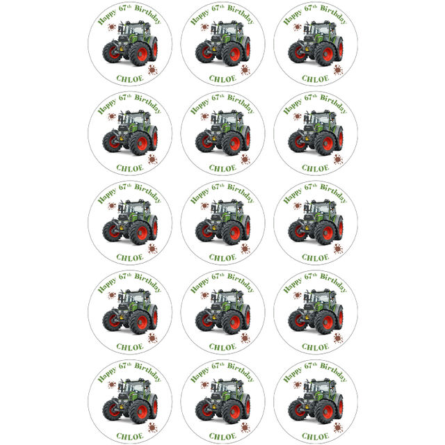 Tractor (Cupcake Toppers)