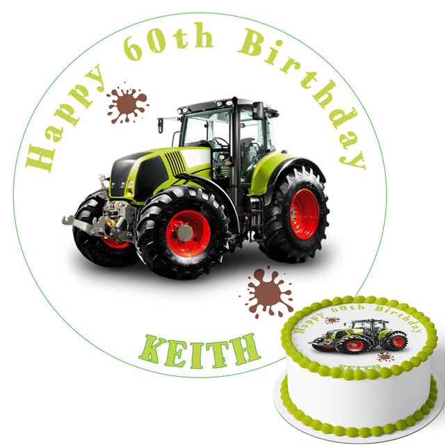 Tractor (Round Cake Topper)