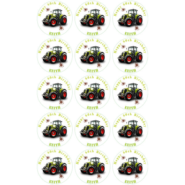Tractor (Cupcake Toppers)