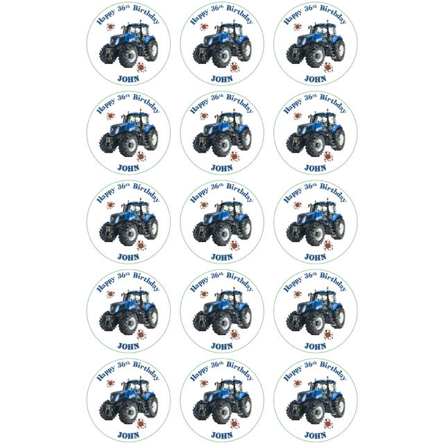 Tractor (Cupcake Toppers)