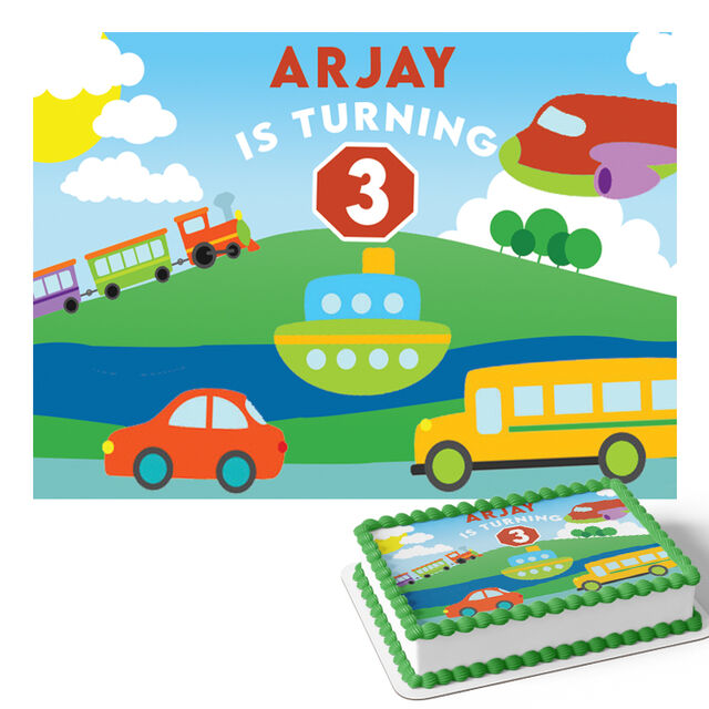 Kids Train (Rectangle Cake Topper)