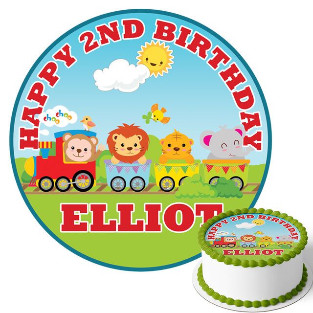 Kids Train (Round Cake Topper)