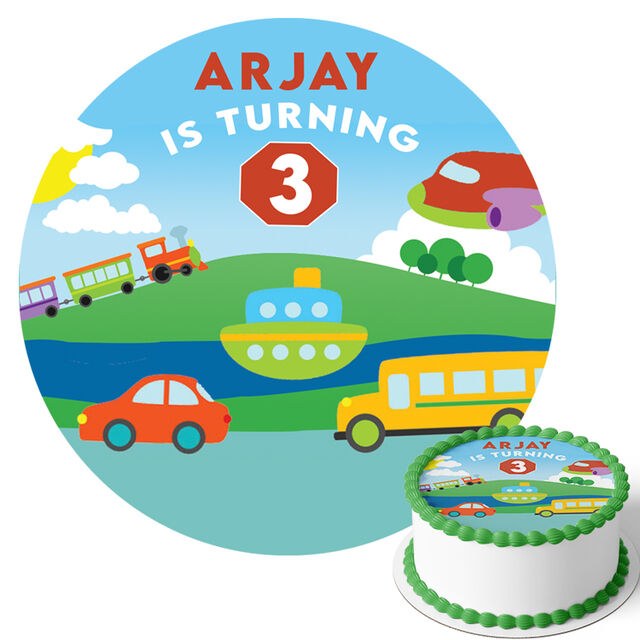 Kids Train (Round Cake Topper)