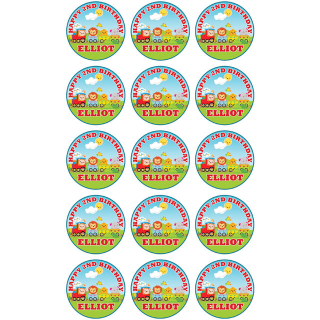 Kids Train (Cupcake Toppers)