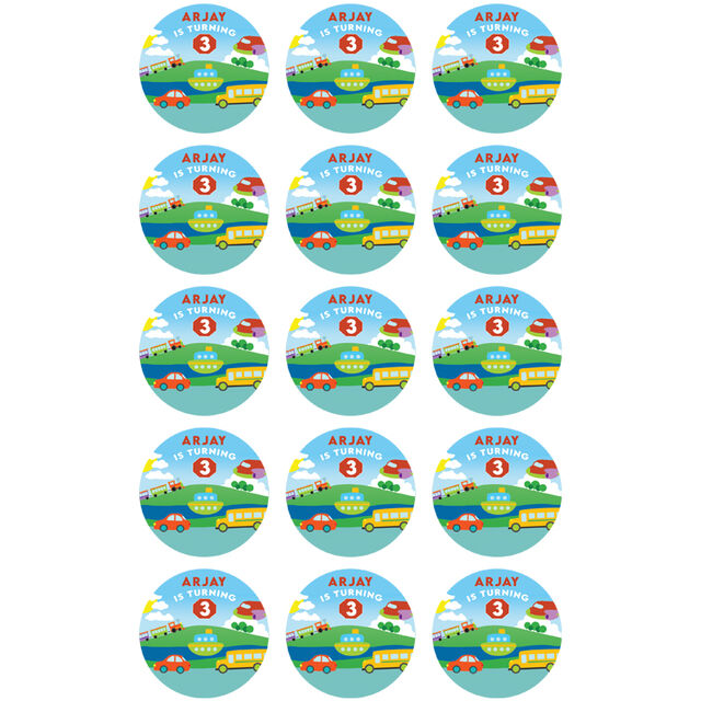 Kids Train (Cupcake Toppers)
