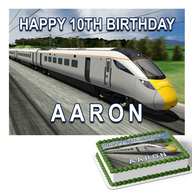 Super Fast Train (Rectangle Cake Topper)